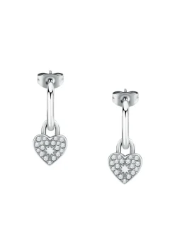 ABBRACCIO Orecchini charm cuore con zirconi