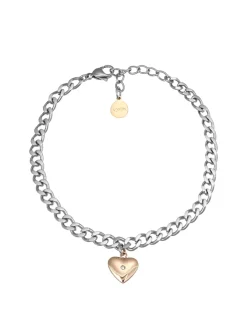 ACCIAIO Bracciale catena con cuore