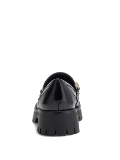 ALMER Mocassini catena e logo strass
