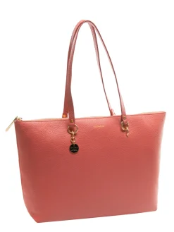 ALPHA Borsa shopping in pelle martellata