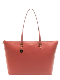 ALPHA Borsa shopping in pelle martellata