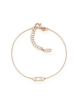 AMORE Bracciale targhetta I <3 U