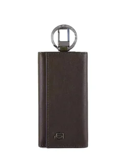 BLACK SQUARE Astuccio portachiavi in pelle 6 ganci
