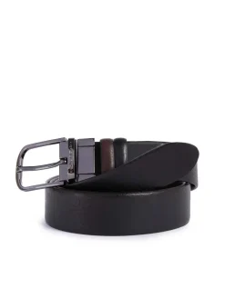 BLACK SQUARE Cintura reversibile in pelle