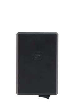 BLACK SQUARE Portacard in pelle e alluminio