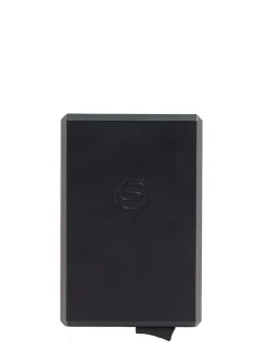 BLACK SQUARE Portacard in pelle e alluminio