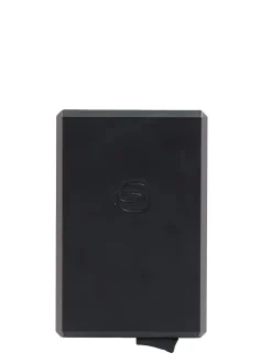 BLACK SQUARE Portacard in pelle e alluminio