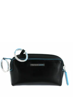 BLUE SQUARE Astuccio portachiavi in pelle