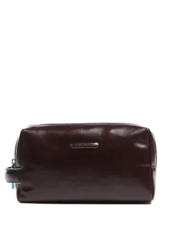BLUE SQUARE Beauty Case in pelle