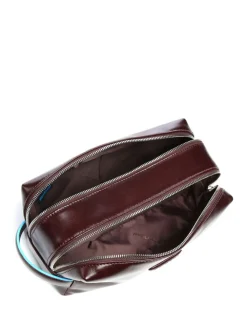 BLUE SQUARE Beauty Case in pelle