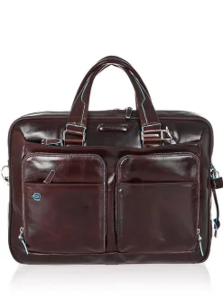 BLUE SQUARE Cartella in pelle porta PC 14"