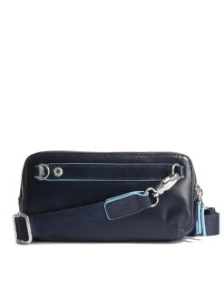 BLUE SQUARE Mini borsello in pelle 3 zip