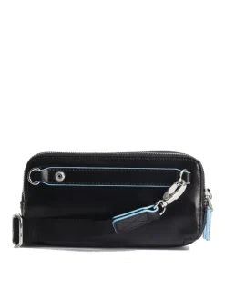 BLUE SQUARE Mini borsello in pelle 3 zip