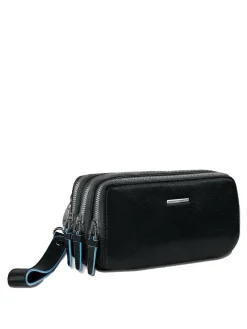BLUE SQUARE Mini borsello in pelle 3 zip
