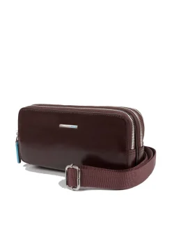 BLUE SQUARE Mini borsello in pelle 3 zip