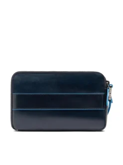 BLUE SQUARE Pochette da uomo in pelle