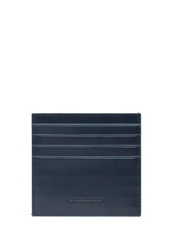 BLUE SQUARE Portacard in pelle