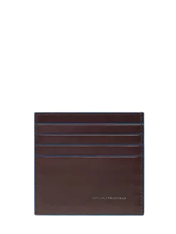 BLUE SQUARE Portacard in pelle