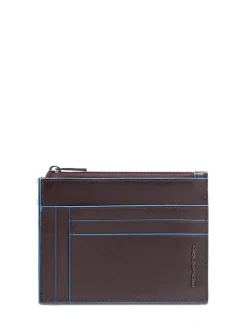 BLUE SQUARE Portacard / Portamonete in pelle