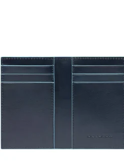 BLUE SQUARE Portacard verticale in pelle