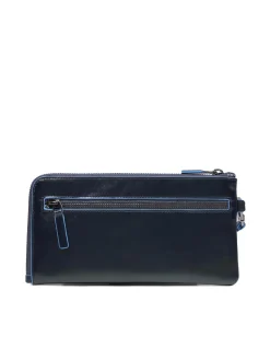 BLUE SQUARE Portacarte pochette uomo in pelle