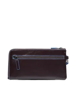 BLUE SQUARE Portacarte pochette uomo in pelle