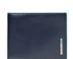 BLUE SQUARE Portafoglio in pelle con RFID