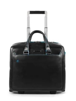 BLUE SQUARE Trolley pilota in pelle, porta PC 15.6