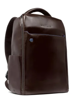 BLUE SQUARE Zaino fast-check in pelle, porta pc 14