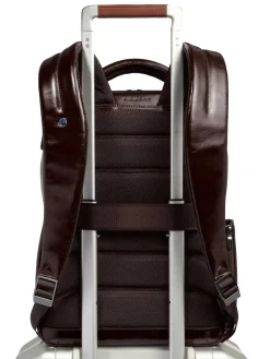 BLUE SQUARE Zaino fast-check in pelle, porta pc 14
