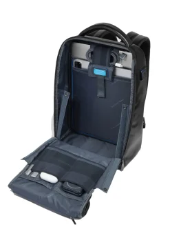BLUE SQUARE Zaino fast-check in pelle, porta pc 14