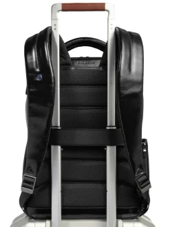 BLUE SQUARE Zaino fast-check in pelle, porta pc 14