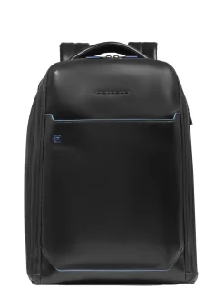 BLUE SQUARE Zaino in pelle fast-check porta pc 15,6"