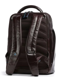 BLUE SQUARE Zaino in pelle, porta pc 14"