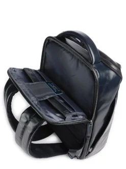 BLUE SQUARE Zaino in pelle, porta pc 14"