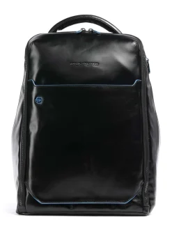 BLUE SQUARE Zaino in pelle, porta pc 14"