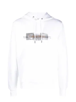 BOX STRIPED LOGO Felpa con cappuccio