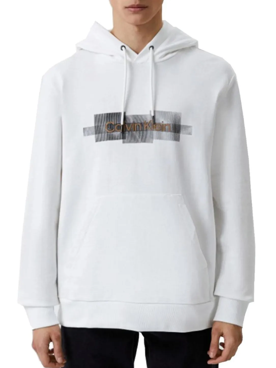 BOX STRIPED LOGO Felpa con cappuccio