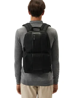 BRIEF ECOLOGICA TECH Zaino tessuto riciclato con placca USB, porta pc 15.6"