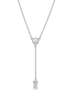 BROADWAY Collana con charm logo e zirconi