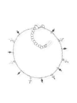 CANDY CHARM Bracciale in argento con croci