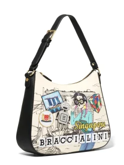 CARTOLINE SINGAPORE Borsa hobo con tracolla