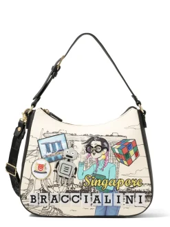 CARTOLINE SINGAPORE Borsa hobo con tracolla
