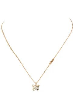 CHRYSALIS Collana, charm con cristalli, motivo farfalla