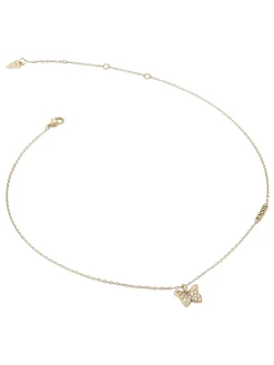 CHRYSALIS Collana, charm con cristalli, motivo farfalla