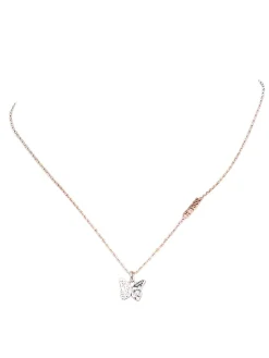 CHRYSALIS Collana, charm con cristalli, motivo farfalla