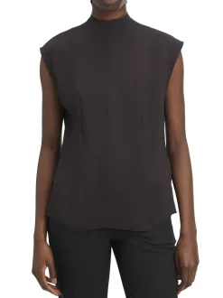 CK Camicia blusa a manica corta in viscosa