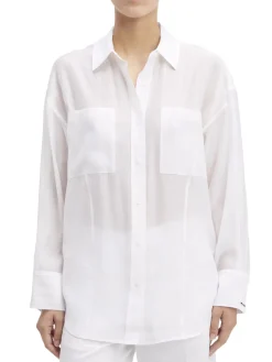 CK Camicia cut out oversize trasparente