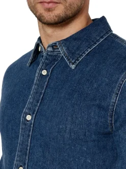 CK JEANS Camicia jeans manica lunga regular fit