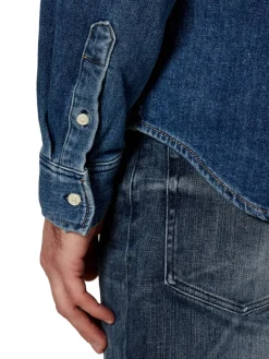 CK JEANS Camicia jeans manica lunga regular fit